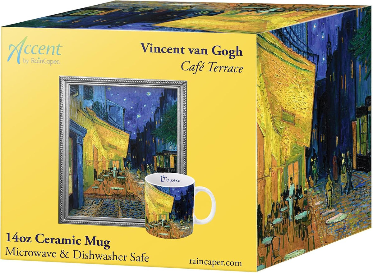 RainCaper fine art coffee mug showing interior artist signature detail