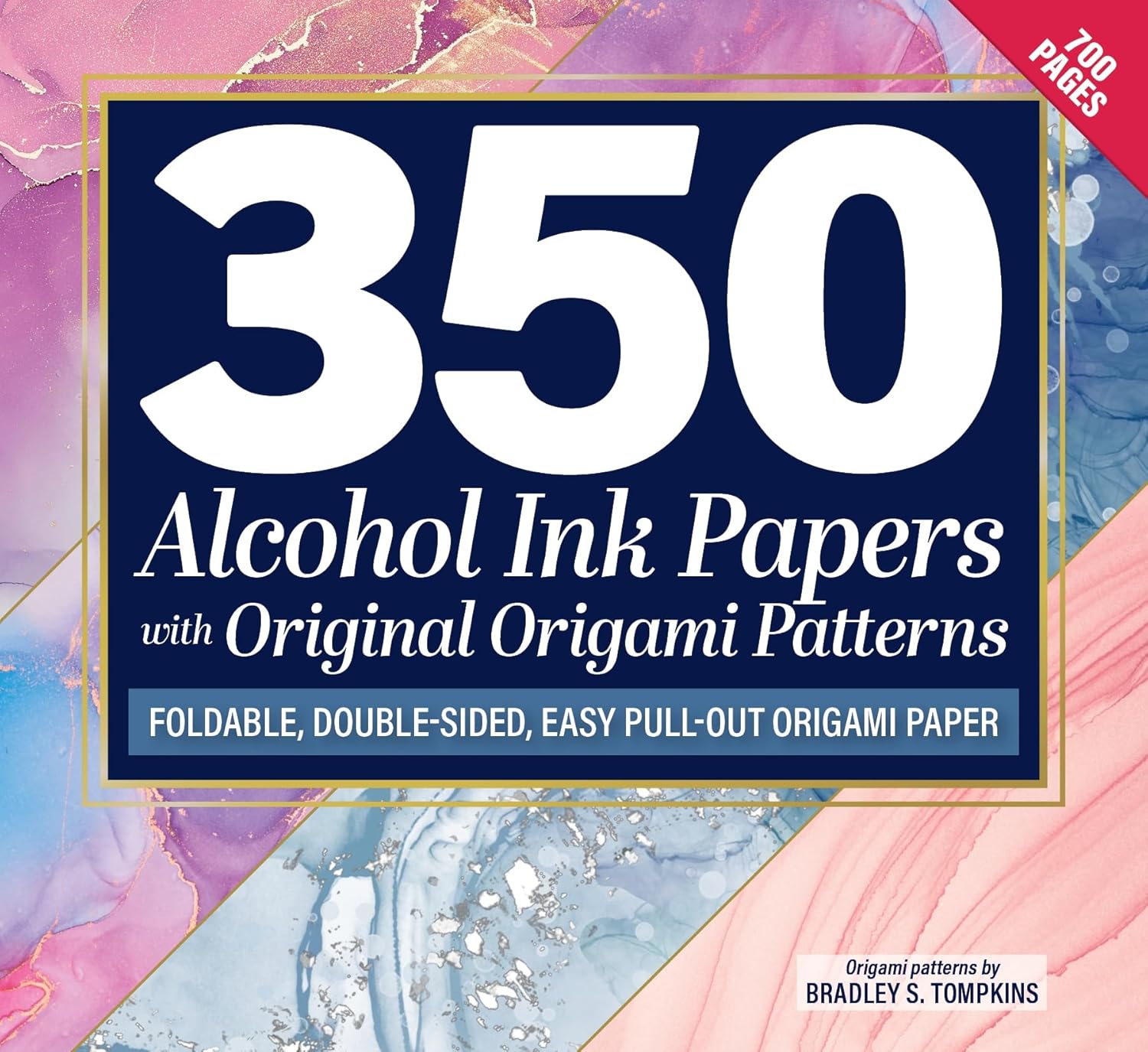 350 Alcohol Ink Papers with Original Origami Patterns: Foldable, Double-Sided, Easy Pull-Out Origami Paper (Fox Chapel Publishing) Includes 10 Exclusive Projects with Step-by-Step Folding Instructions - Image 1