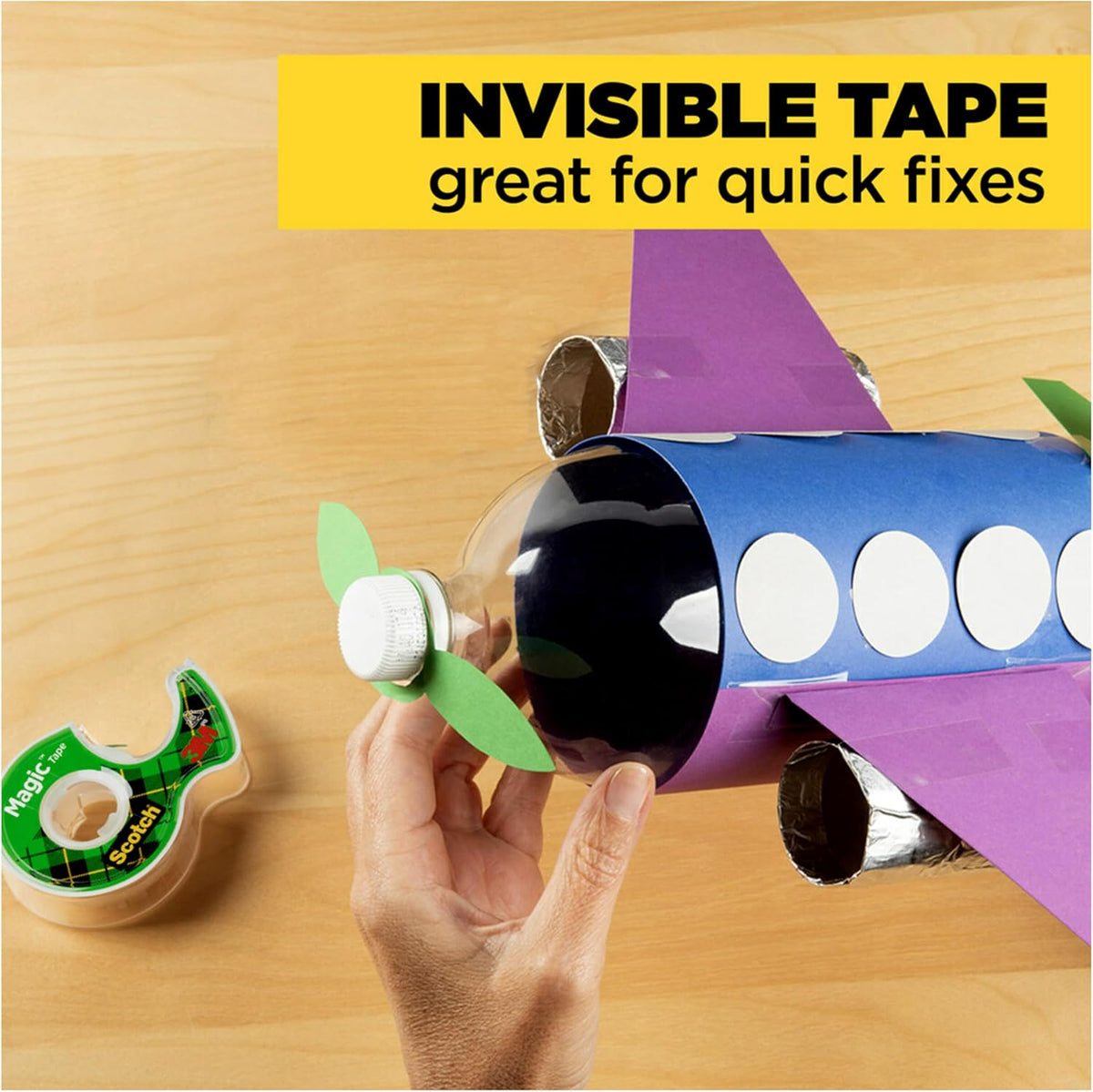 Scotch Magic Tape side profile on transparent core