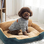 BAOBICUTE small dog winter clothes in navy blue color