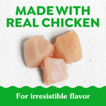 Back of Greenies Digestive Health 80 count pouch displaying active ingredients and NASC seal.