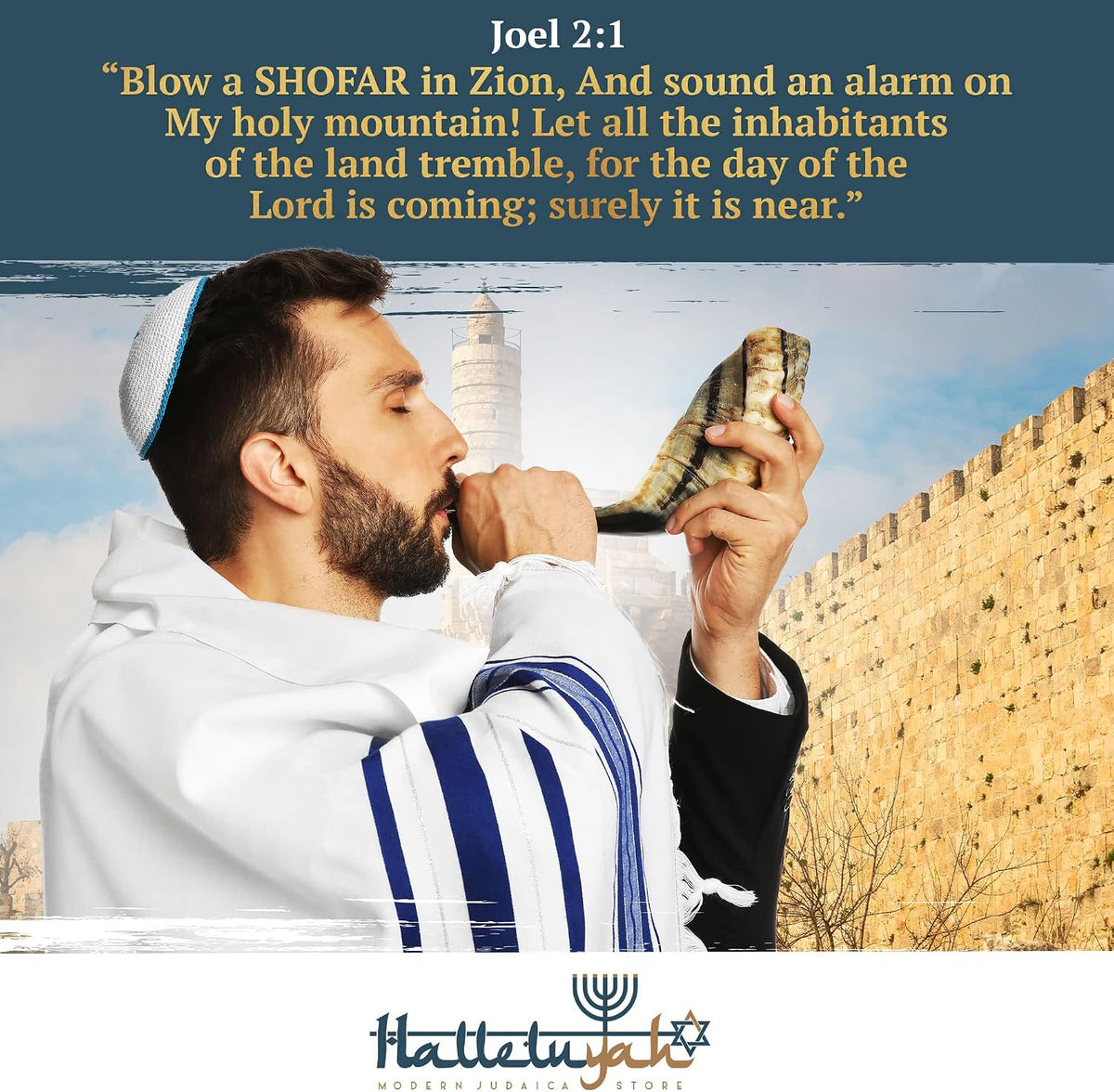 HalleluYAH KOSHER ODORLESS Ram Horn Shofar - 14"-16", Smooth Mouthpiece, Velvet Bag, Clean Brush, Shofar Guide - Made In Israel - Image 4