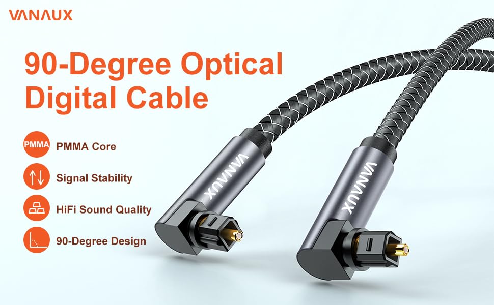 Vanaux 3.2 feet optical cable full length view