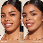Milani full coverage foundation and concealer texture swatch