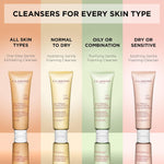 Clarins hydrating gentle foaming face cleanser side profile angle view