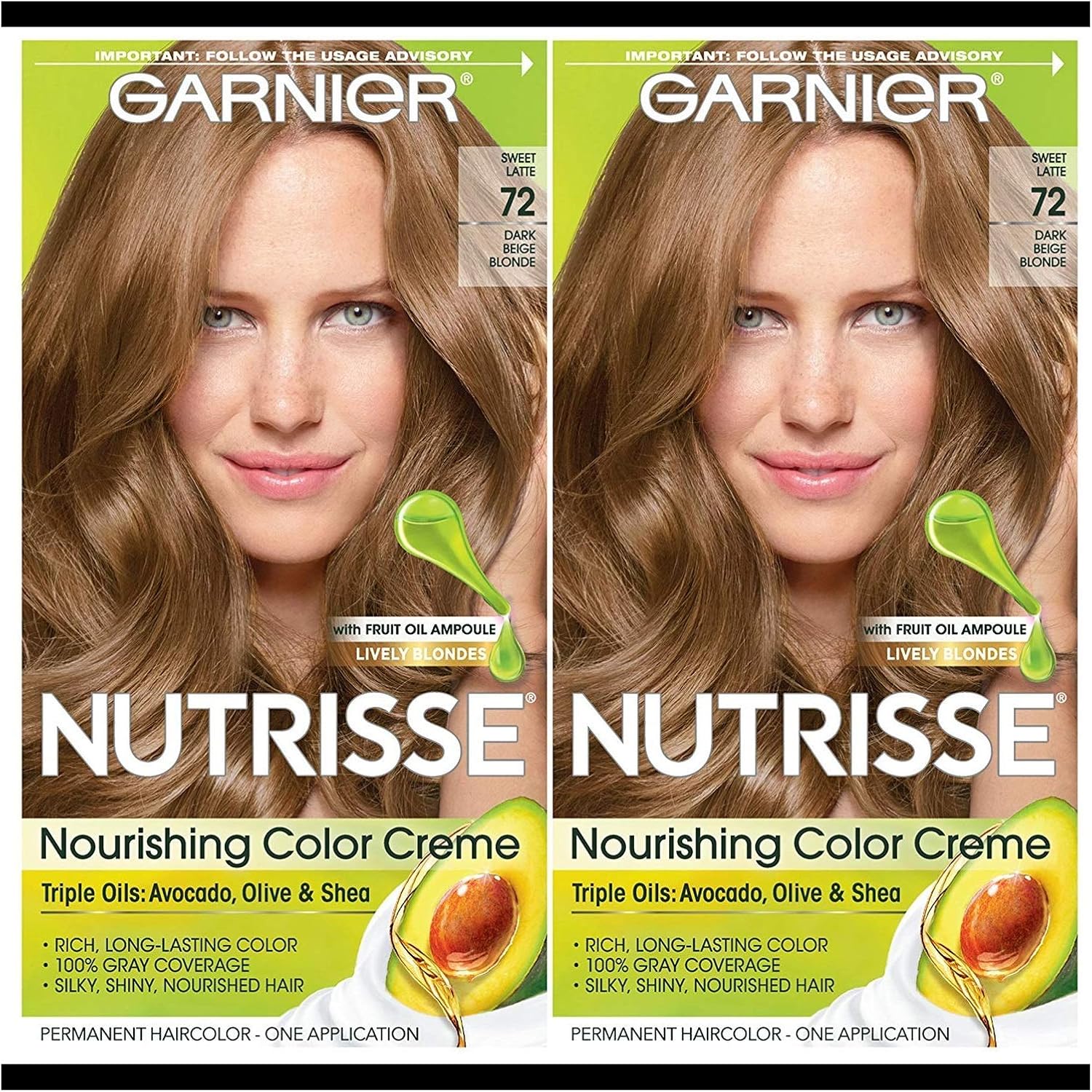 Garnier Hair Color Nutrisse Nourishing Creme front view permanent hair dye