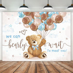 Imirell bear baby shower backdrop front view studio photography