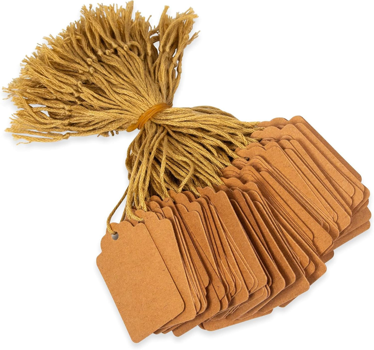 100pcs 5/8" x 15/16" (16 x 24mm) Kraft Gift Marking Tags Price Labels Display Tags Strung for Crafts & Gifts. Personalize & Price Your Merchandise - Image 10