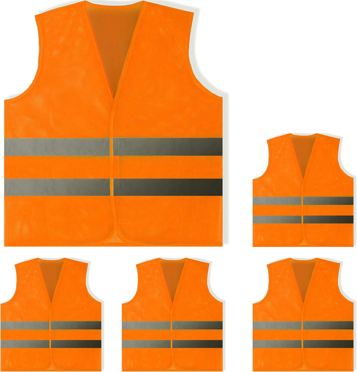 20 Pack, Yellow Reflective High Visibility Safety Vest, Hi Vis Silver Strip, Men Women, Work, Cycling, Runner, Construction (Mesh, 20)... - Image 10