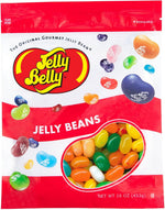 Close up view of vibrant lime, orange, grapefruit, lemon, and tangerine gourmet jelly beans.