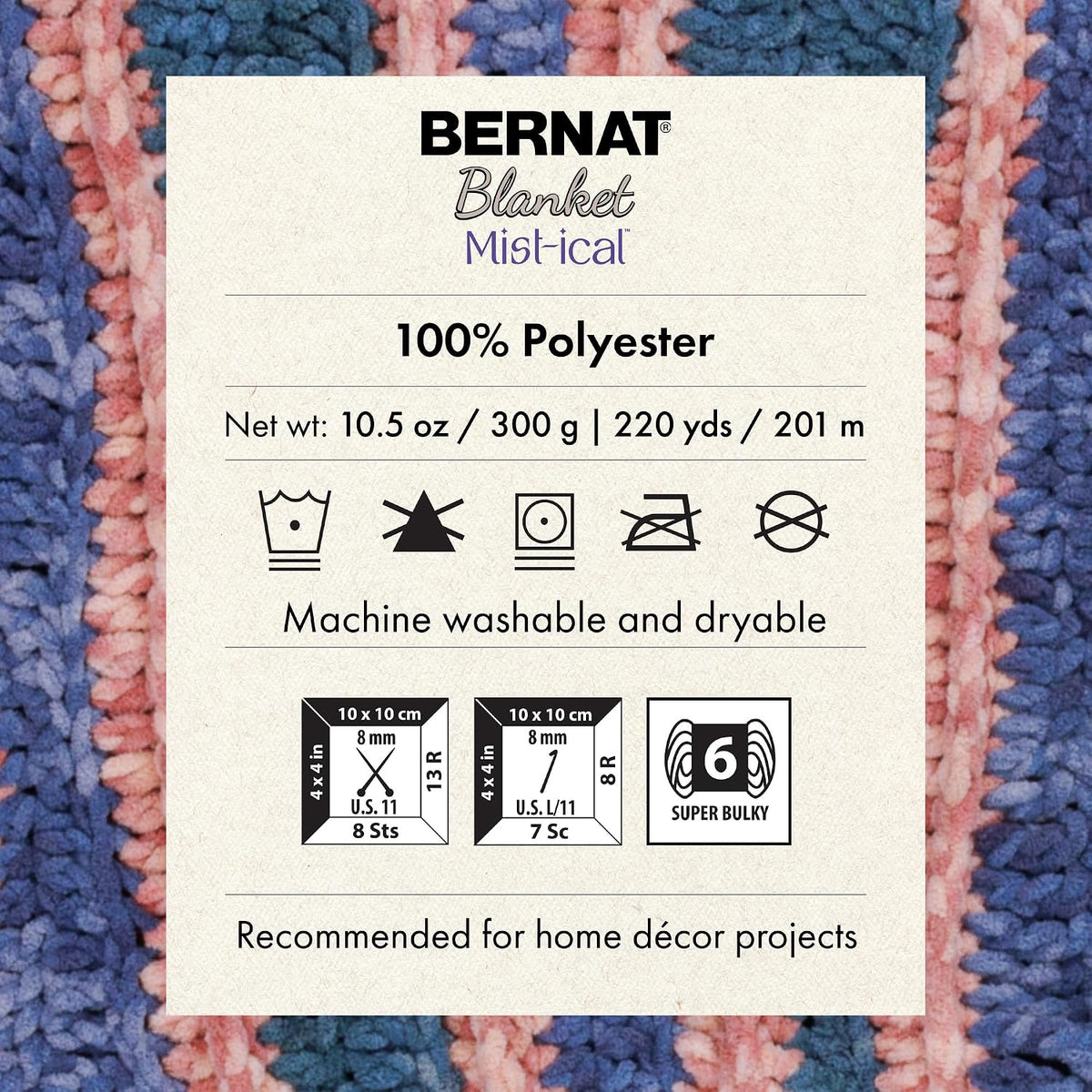 Soft polyester crafting yarn skeins overview