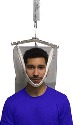 OTC neck traction system water weight bag and pulley setup