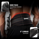 Detailed view of reinforced double-stitching on DMoose fitness belt