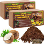 ZeeDix compressed coconut fiber substrate front view pack of two bricks