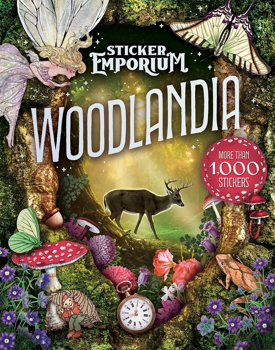 Sticker Emporium Woodlandia - 1000+ Exquisite Vintage Stickers for Scrapbooking, Journaling, Planners & Calendars and More. Includes 135 patterned pages - Image 1