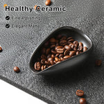 Ceramic dosing cup showing inward-curved rim design