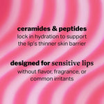 Cocokind Be Brave hot pink sheer gloss tint applied on smooth hydrated lips