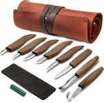 BeaverCraft Deluxe Wood Carving Kit S18X front view knife set