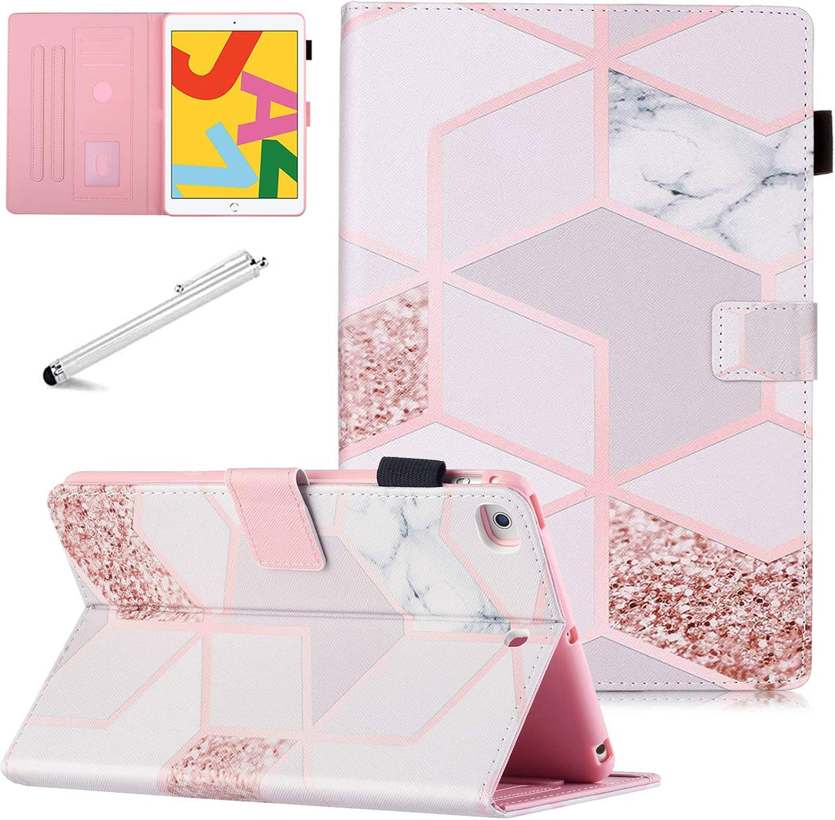 iPad mini 5 Case Mini 4 Mini 3 2 Cover, FANCITY Smart Wake Sleep Flip Stand Case Soft PU Leather Protective Case with Card Slot Pen Holder for Apple iPad mini 1 2 3 4 5 - Crystal Butterfly - Image 11