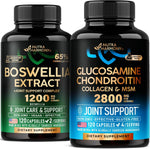 NutraHarmony Glucosamine Chondroitin and Boswellia Extract Capsules front view bottle