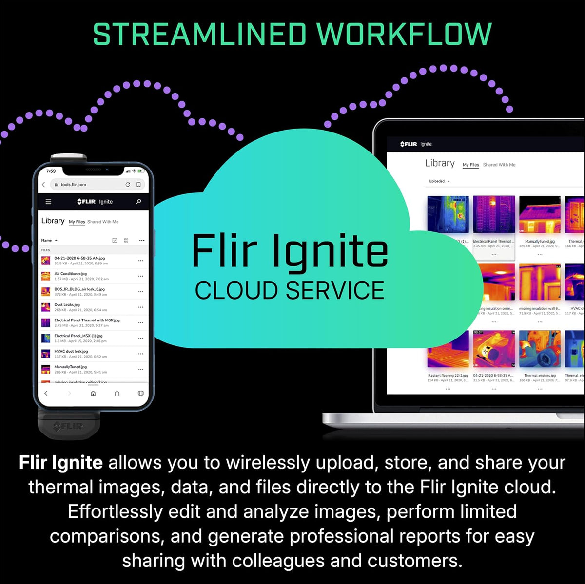 FLIR Edge Pro used for professional electrical inspection