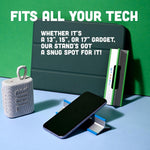 Steepy lightweight laptop stand inside a backpack pocket