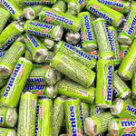Close up of green apple flavored mini chewy sweets