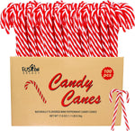 Fusion Select Mini Candy Canes 100 count box front view showing red and white striped holiday treats.