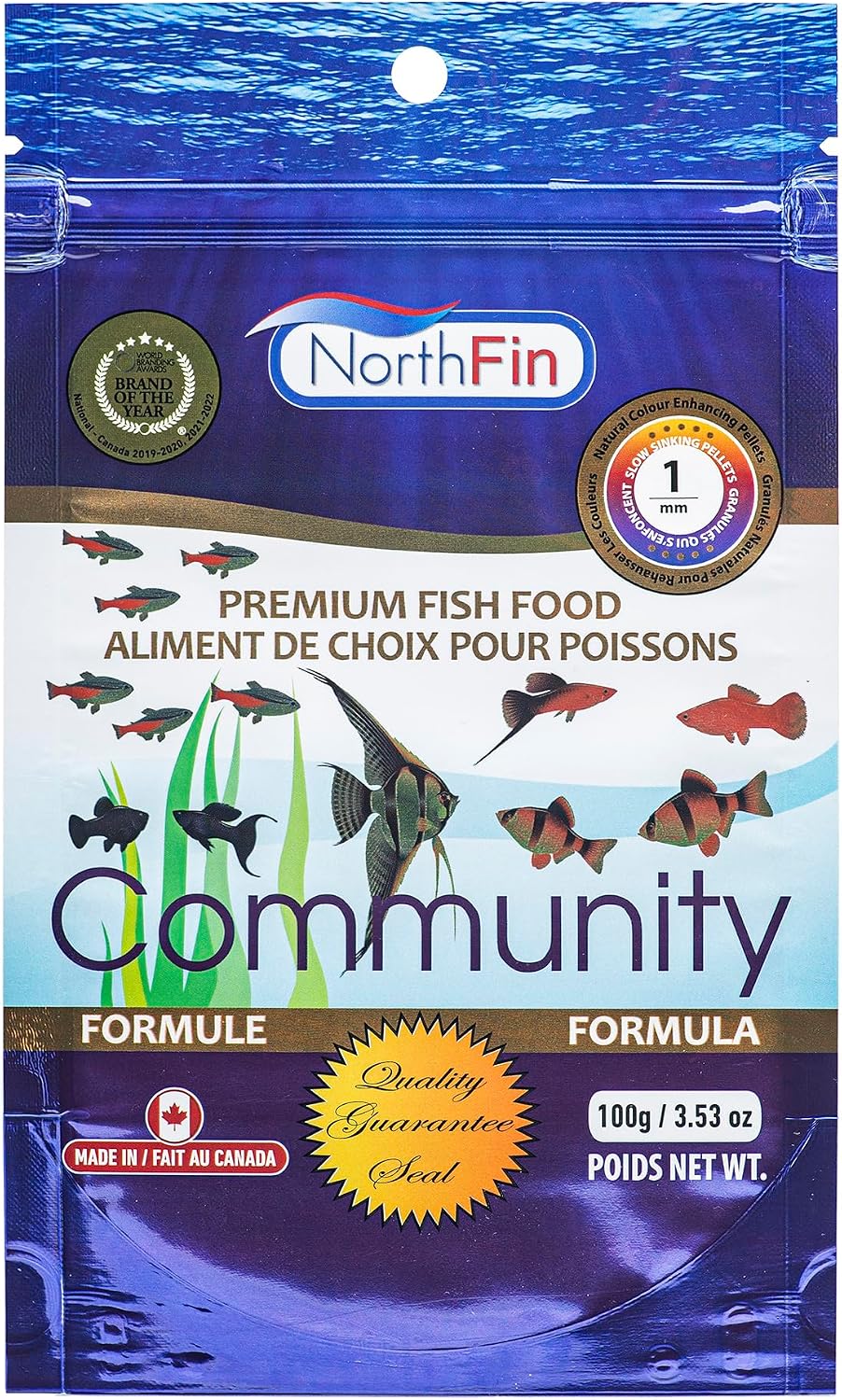 Northfin community fish food front view packaging