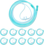 Luisddi 10 Pack High-Flow Soft Nasal Oxygen Cannula front view of individual packaging.