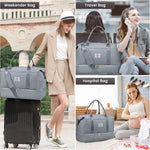 LOVEVOOK travel duffle bag carried over shoulder by woman