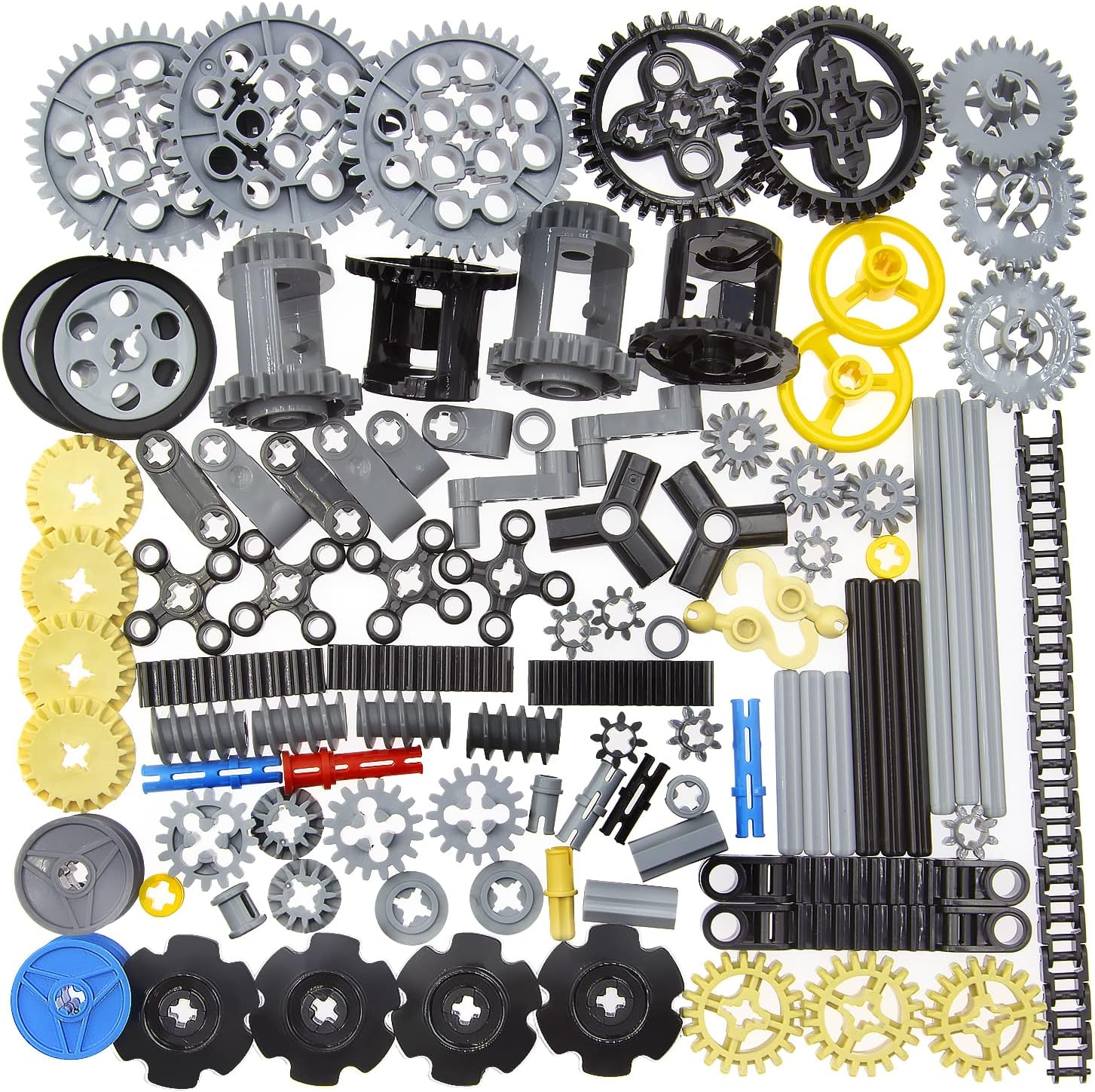 Astem 118 piece Technic gears and axles set front view