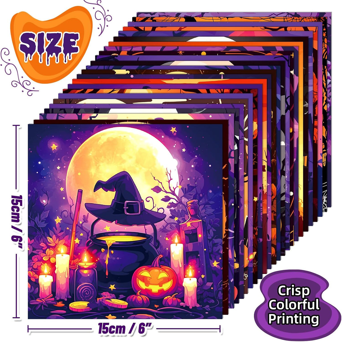 Jubite spooky journaling sheets and craft supplies set