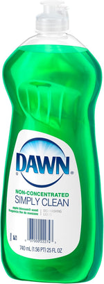 Dawn USA imported dishwashing liquid bottle placed by kitchen sink