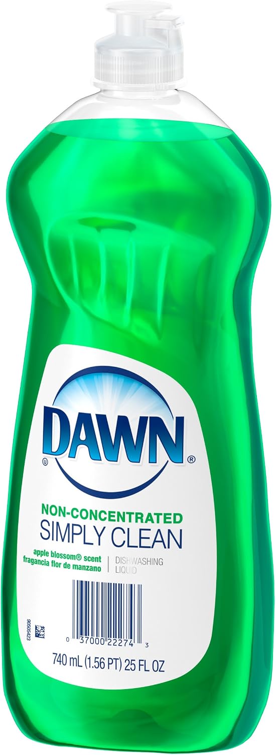 Dawn USA imported dishwashing liquid bottle placed by kitchen sink