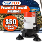 Seaflo livewell kit packaging and included accessories
