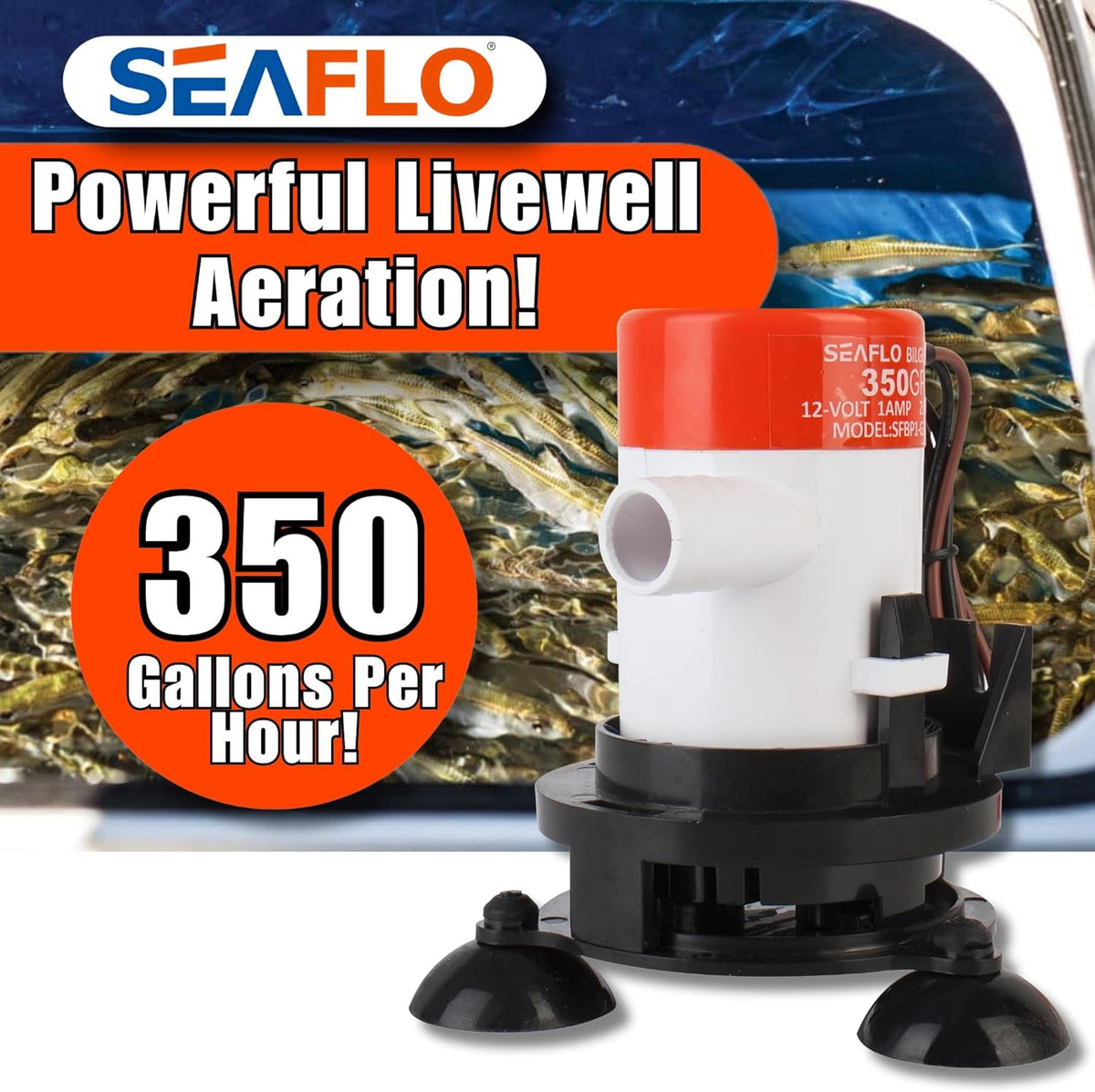 Seaflo livewell kit packaging and included accessories