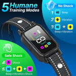 Three rechargeable dog bark collars for large and small dogs