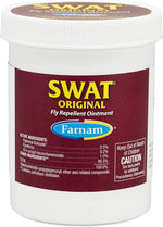 Farnam SWAT Pink Fly Repellent Ointment 7 Ounce jar front view showing packaging details