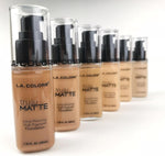 L.A. Colors Truly Matte Liquid Foundation side profile packaging