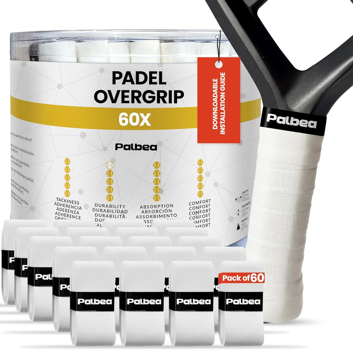 Palbea Padel Racket Grip Tape. Pack of 3/6/12/22/60. Padel Tennis Grip Tape | Padel Tennis Grips Overgrip for Sweat Absorption & Non-Slip. Also Suitable as Tennis Racquet Grip Wrap Tape. - Image 12