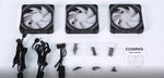 Side profile of AsiaHorse COSMIQ case fan displaying the dual side infinity mirror frame design elements
