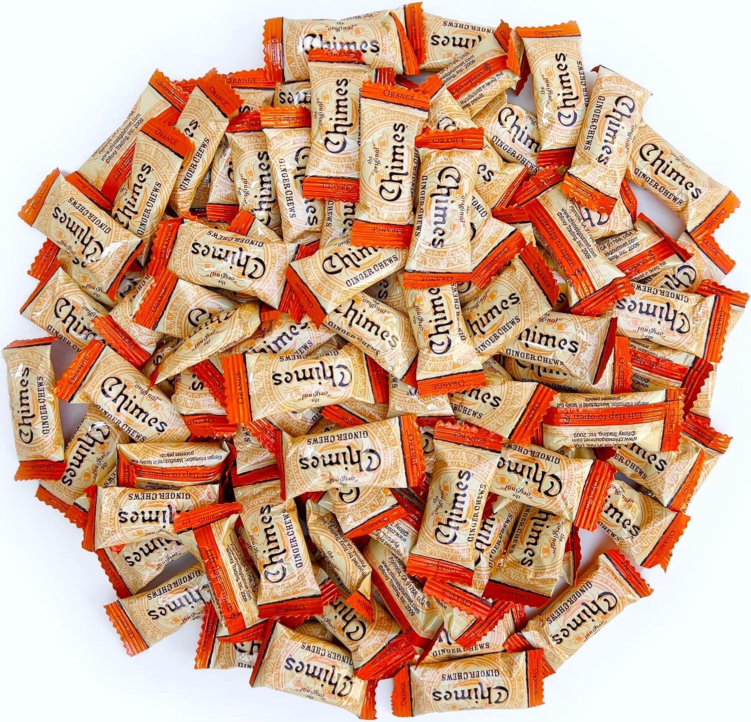 Chimes Orange Ginger Chews 16 Ounce front view bag
