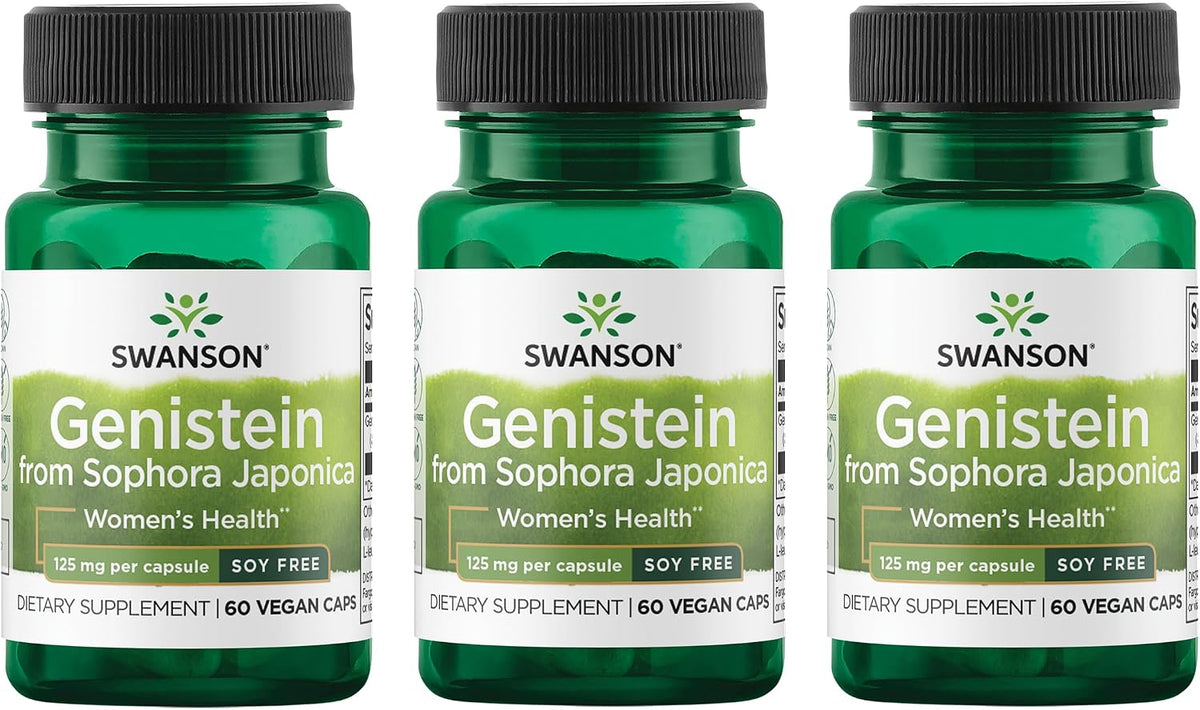 Swanson Soy-Free Genistein Supplement, 125 mg, 60 Vegan Capsules - Image 9