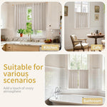 YoungsTex short window drapes natural textured fabric close up