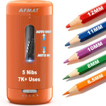 AFMAT Electric Pencil Sharpener, Auto in & Out, 5 Nibs, 7K+ Uses, Fully Automatic Pencil Sharpener for Classroom, Rechargeable Hands-Free Sharpeners for Jumbo/Colored Pencils (6.5-12mm) PSC3(Black) - Image 14