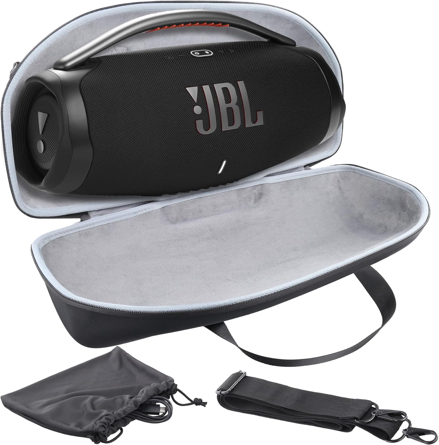co2CREA hard travel case front view showing black premium material design