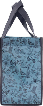 Karma reusable medium gift bag front view with hummingbird pattern