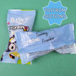 Side panel of the imported sweet treats box with product information.