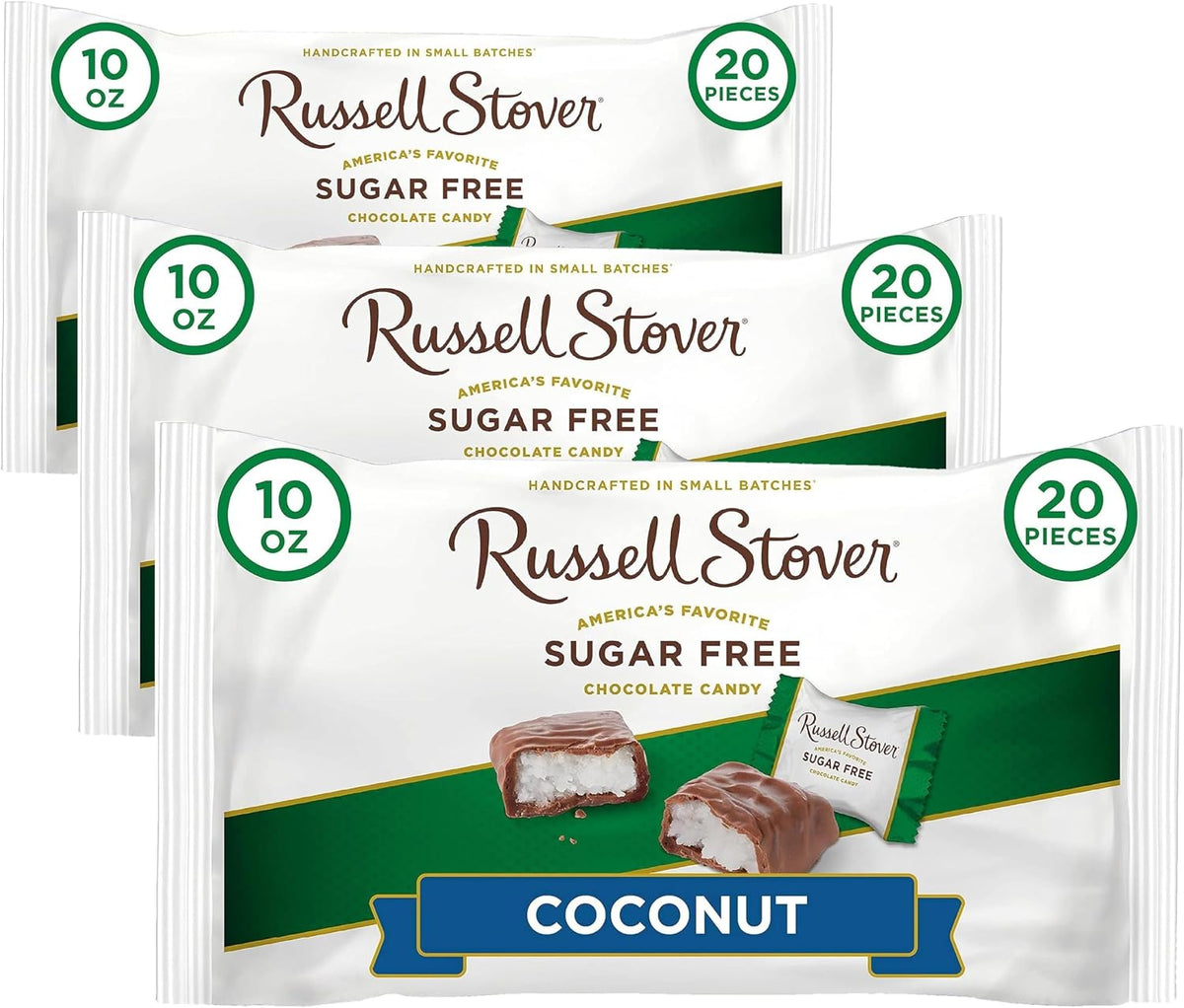 Russell Stover Sugar-Free Laydown Bag Coconut, 10 Ounce - Image 9